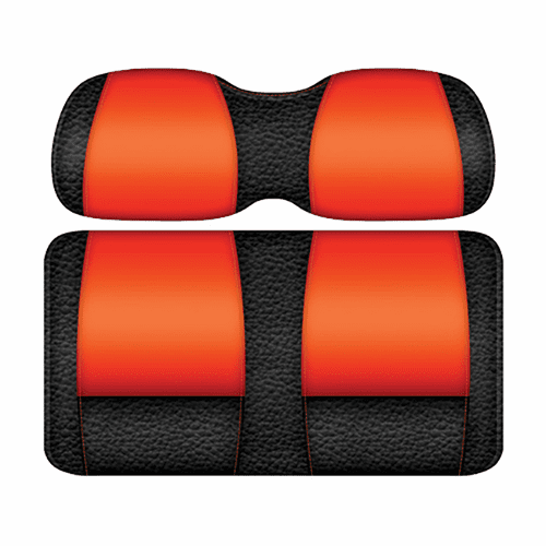 DoubleTake Veranda Seat Pod Cushion Set, Club Car DS New Style 00+, Black/Orange