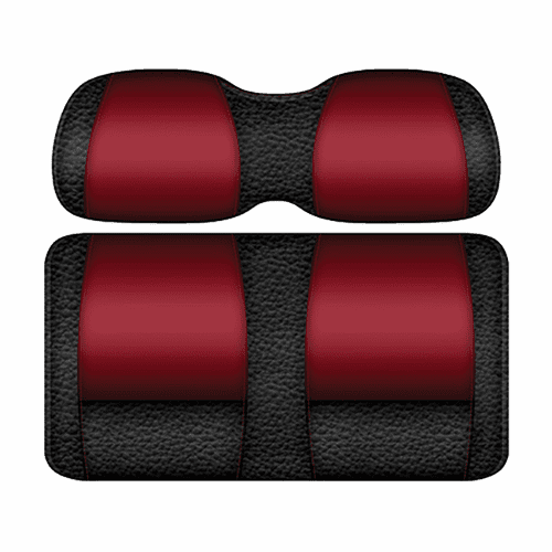 DoubleTake Veranda Seat Pod Cushion Set, Club Car Precedent 04+, Black/Ruby