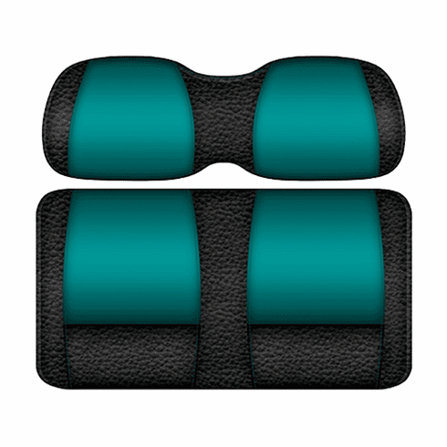 DoubleTake Veranda Seat Pod Cushion Set, Club Car Precedent 04+, Black/Teal