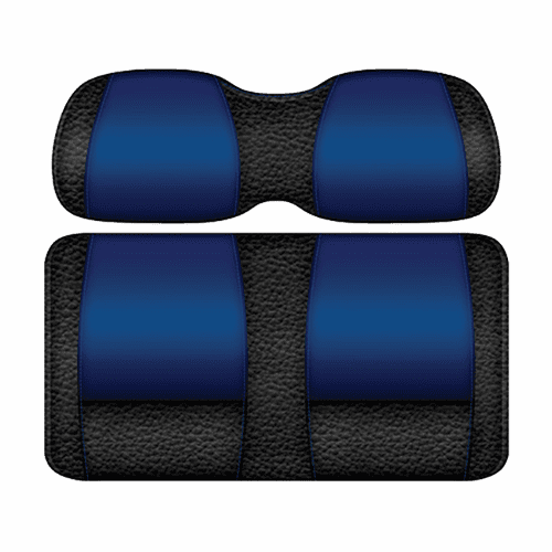 DoubleTake Veranda Seat Pod Cushion Set, E-Z-Go TXT 96+, Black/Blue