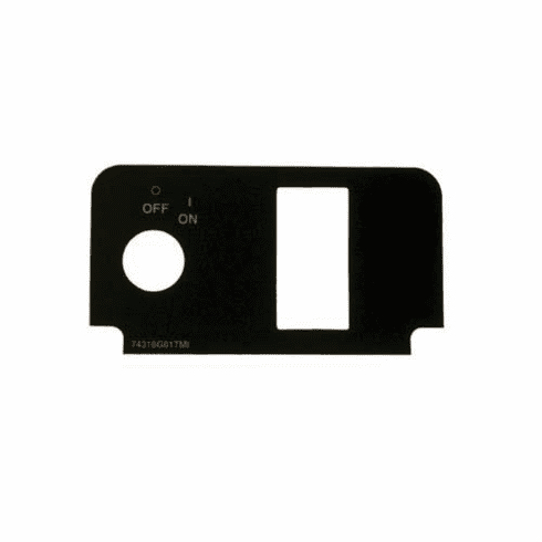 E-Z-GO Console Plate Label W/Key Switch W/O-lights (Years 2000-Up)