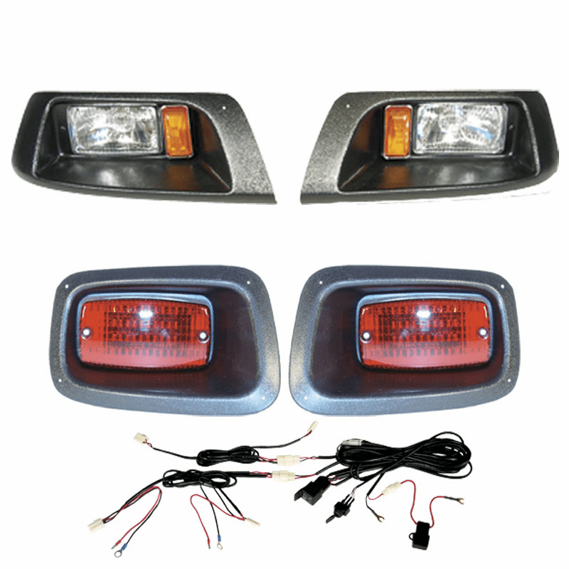 E-Z-GO TXT Headlights,LED Taillights & Wire Harness-Black