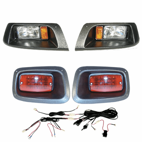 E-Z-GO TXT Headlights,LED Taillights & Wire Harness-Black