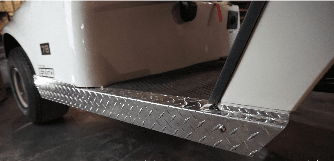 E-Z-Go TXT Rocker Panels 2013 and newer Diamond plate