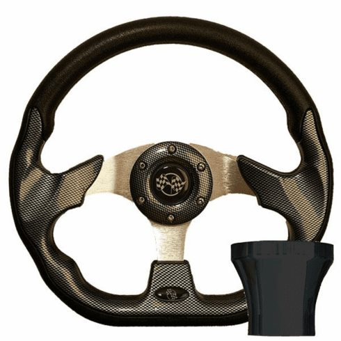 EZGO Carbon Fiber Racer Steering Wheel Kit 94.5-Up