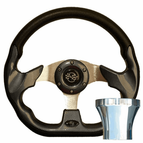 EZGO Carbon Fiber Racer Steering Wheel Kit 94.5-Up