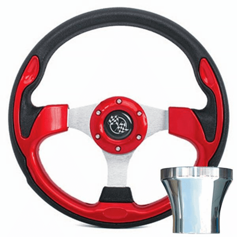 EZGO Red Rally Steering Wheel Kit (Years 1994.5-Up)