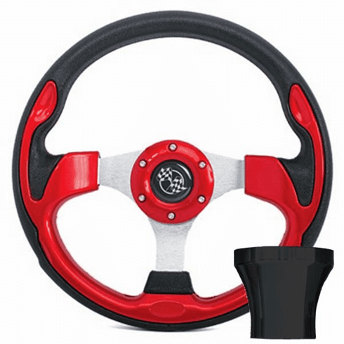 EZGO Red Rally Steering Wheel Kit (Years 1994.5-Up)