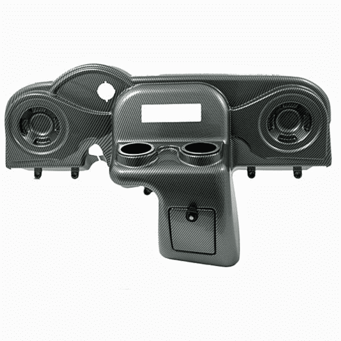 EZGO RXV Elite Radio Console Carbon Fiber Weave Dash (Years 2008-Up)
