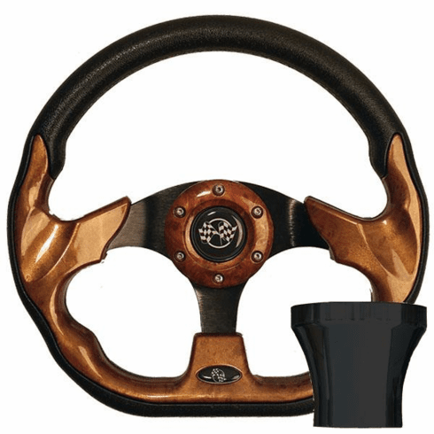 EZGO Woodgrain Racer Steering Wheel Kit 94.5-Up