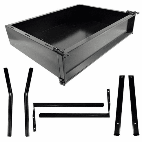 GTW Black Steel Cargo Box Kit For EZGO RXV (Years 2008-Up)