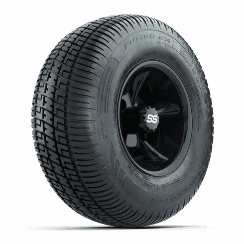 GTW Godfather Black 10 in Wheels with 205/65-R10 Fusion S/R Steel Belt Radial Street Tires – Full Set