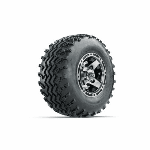 GTW Ranger Machined/Black 8 in Wheels with 18x9.50-8 Rogue All Terrain Tires Full Set
