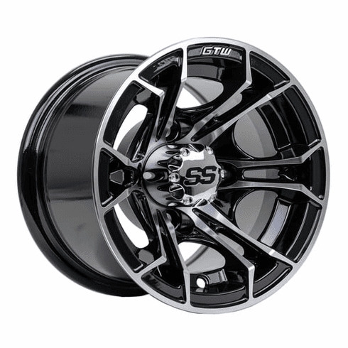 GTW Spyder Machined/Black 10 Inch Wheel