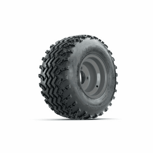 GTW Steel Club Car Grey Centered 8 in Wheels with 18x9.50-8 Rogue All Terrain Tires Full Set