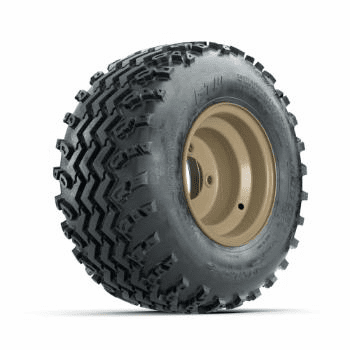 GTW Steel Stone Grey Centered 8 in Wheels with 18x9.50-8 Rogue All Terrain Tires Full Set