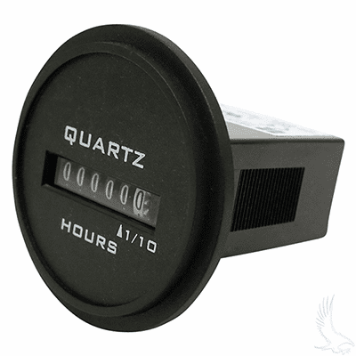 Hour Meter, Black, 10V-80V DC