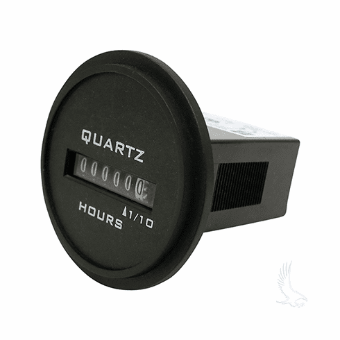 Hour Meter, Black, 10V-80V DC