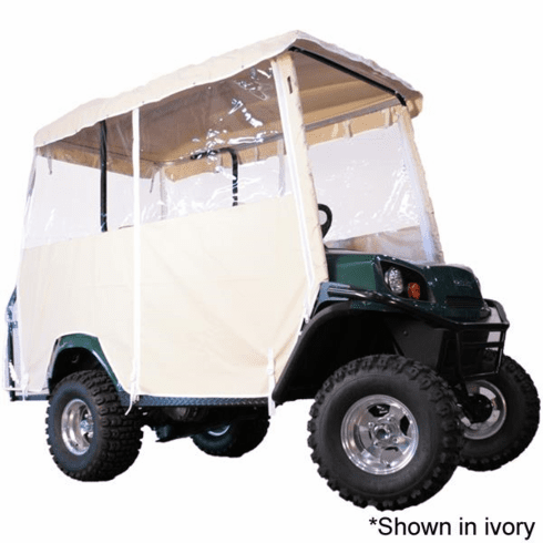 Ivory 4-Passenger Over-The-Top Vinyl Enclosure For E-Z-GO TXT w/80" Blue Dot Top