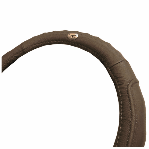 Leather Golf Cart Steering Wheel Cover - Gray - Size 35