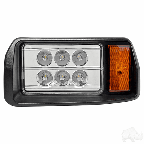 LED Headlight Assembly, Driver Side, Club Car DS 93+, 12-48V, Factory Style