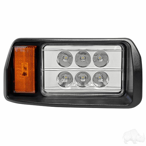 LED Headlight Assembly, Passenger Side, Club Car DS 93+, 12-48V, Factory Style