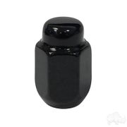 Lug Nut, Gloss Black Closed End Standard 1/2"-20, OD 3/4"