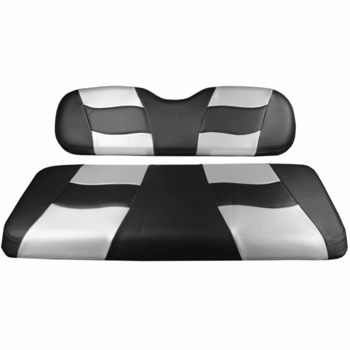 MadJax Riptide Black Carbon/Silver Carbon Two-Tone Genesis 150 Rear Seat Cushions