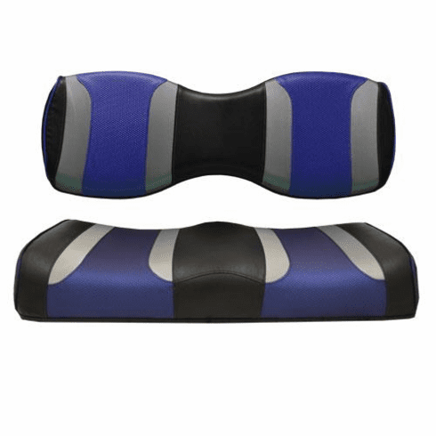 MadJax Tsunami Black W/ Liquid Silver Rush & Freestyle Wave Custom Rear Seat Cushion Assembly (Years Genesis 25