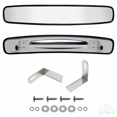 Mirror, Stainless Steel, 180 Degree Convex Roof Mount