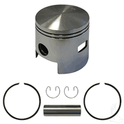 Piston and Ring Assembly, One Port +.25mm, E-Z-Go 2-cycle Gas 80-88