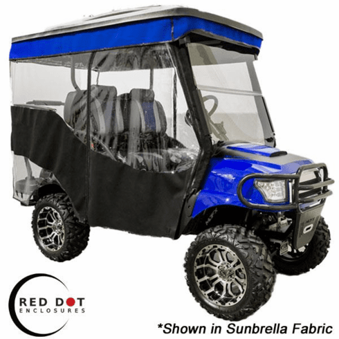 RedDot  3-Sided Beige Vinyl Enclosure & Valance for Yamaha G29/Drive Triple Track 84"  Top (Years 2007-2016)