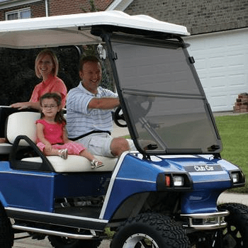RedDot Club Car DS Impact-Resistant Folding Tinted Windshield (Years 2000-Up)