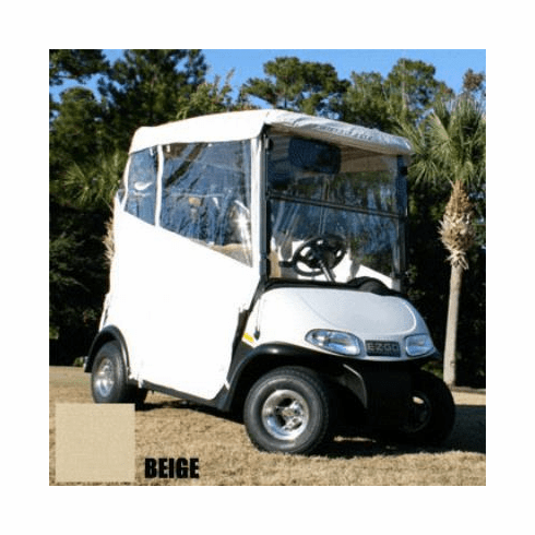 RedDot Club Car Precedent 2-Passenger Beige 3-Sided Vinyl Enclosure w/ Full Back & Hooks (Years 2004-Up)