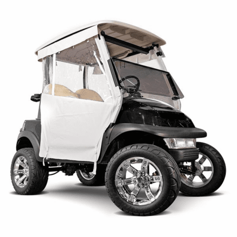 RedDot Club Car Precedent White 3-Sided Track-Style Enclosure w/ Full Back & Hooks (Years 2004-Up)