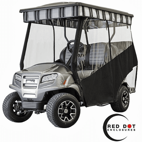 RedDot  Track Style Stock White Vinyl Enclosure for Club Car ONWARD w/ CGI Top (Years 2017-Up)
