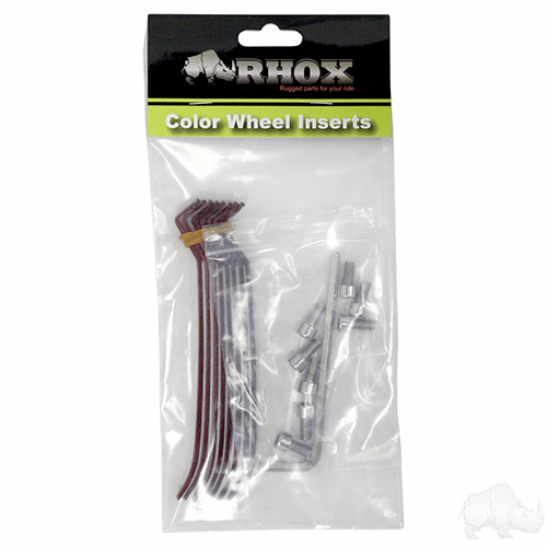 RHOX Color Wheel Insert, Burgundy, Bag of 8 for RX150 Series Wheels