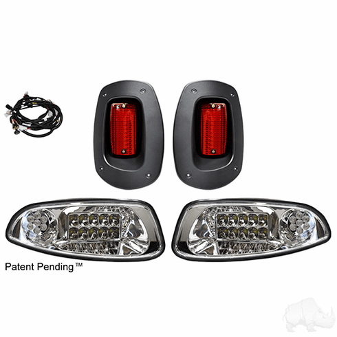 RHOX LED Clear Factory Style Light Kit w/ Plug and Play Harness, E-Z-Go RXV 08-15, 12-48V
