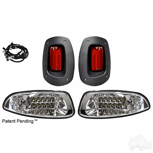 RHOX LED Clear Factory Style Light Kit w/ Plug and Play Harness, E-Z-Go RXV 08-15, 12-48V