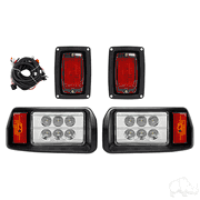 RHOX LED Factory Style Light Kit w/ Plug and Play Harness, Black, Club Car DS 93+, 12-48V