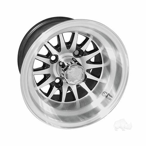 RHOX Phoenix, Machined w/Black w/ Center Cap, 10x7 ET-15.5