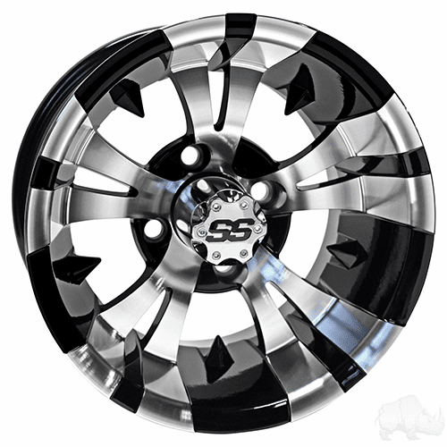 RHOX RX188, Machined Gloss Black, 14x7 ET-25