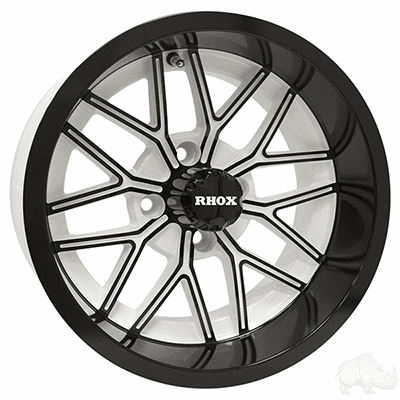 RHOX RX281, White with Gloss Black, 14x7 ET-25