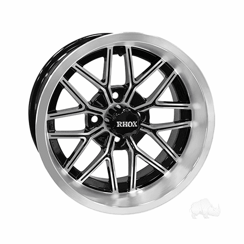 RHOX RX282, Machined Gloss Black, 14x6 ET-10