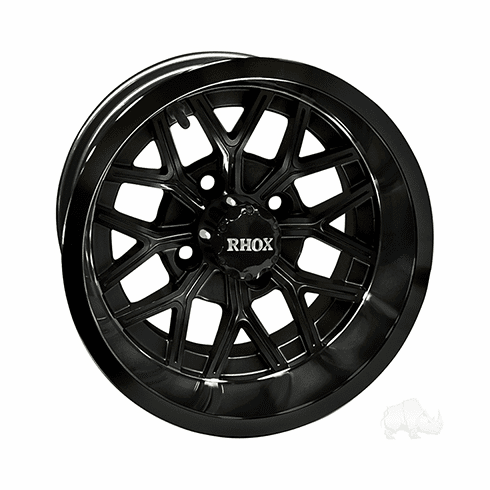 RHOX RX283, Gloss Black, 12x7 ET-25