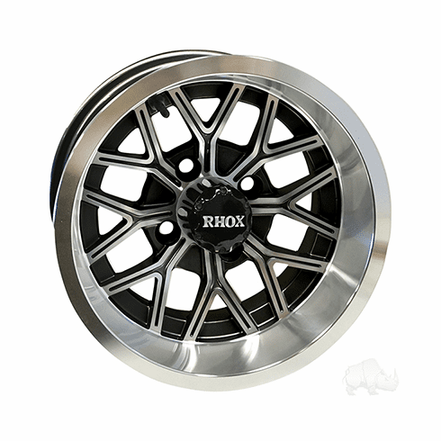 RHOX RX283, Machined Gloss Black, 12x7 ET-25