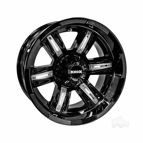 RHOX RX285, Gloss Black, 14x7 ET-25