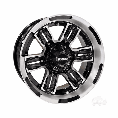 RHOX RX285, Machined Gloss Black, 14x7 ET-25