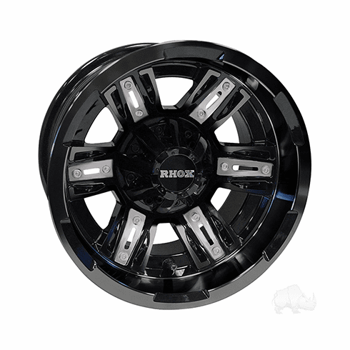 RHOX RX286, Gloss Black, 12x7 ET-25