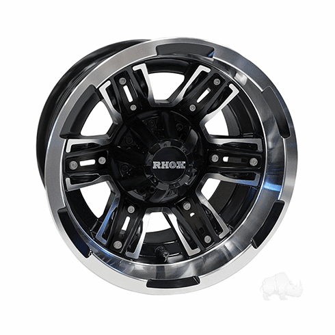 RHOX RX286, Machined Matte Black, 12x7 ET-25